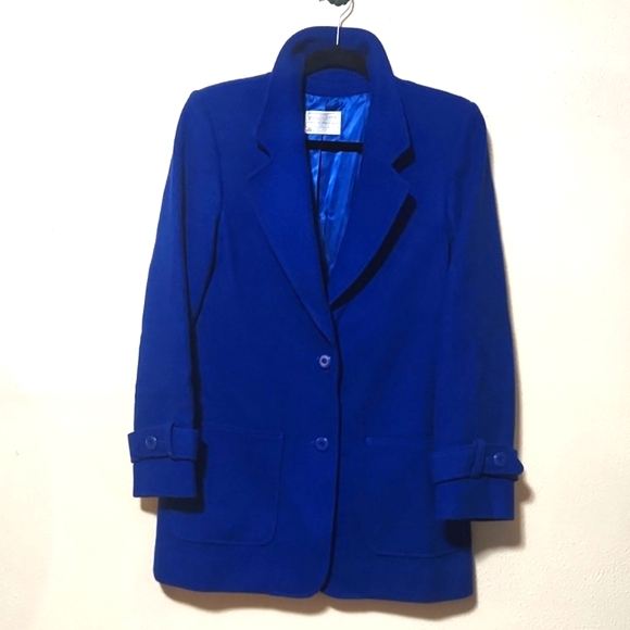 Miss Pendleton Vintage 100% Virgin Wool Royal Blue Blazer Jacket Size 11 EUC!!! - Picture 14 of 14